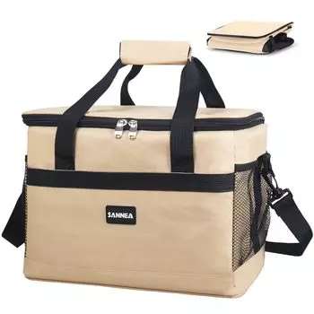 Холодильник большой, можно переносить или переносить, для хранения обедов, изолированный, отлично подходит для занятий спортом, коробка для цветения вишни, емкость, 35 л, 3-слойная изоляция, холод/тепло