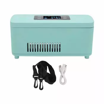 Холодильник для инсулина, постоянная температура, зарядка через USB, холодильник для инсулина, рефрижератор с сумкой для хранения зелёный