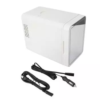 Холодильник для ухода за кожей объемом 6 л, двухцелевой небольшой холодильник с зеркалом и светодиодной подсветкой для красоты в спальне