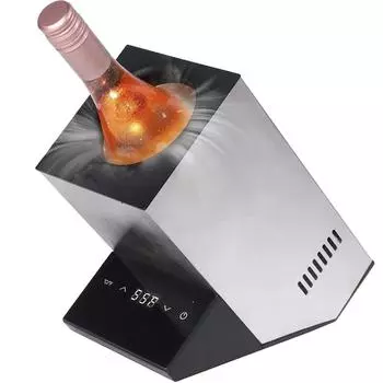 Холодильник для вина, электрическое ведро с регулируемой температурой для красного/белого вина, шампанского, быстроохлаждаемый шкаф, кухонный бар US чёрный