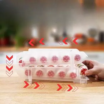 Холодильник двухслойный ящик для хранения напитков, кола, молочная кислота, бактерии, вращающийся ящик для хранения, полка с ящиком 30*12*7cm прозрачный белый