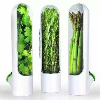 Холодильник Herb Crisper Saver Pod Container Бутылка для консервирования овощей Сохраните зелень/кинзу/мяту/петрушку/спаржу свежими дома