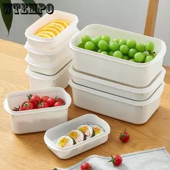 Холодильник Контейнеры для хранения продуктов питания Кухонные герметичные контейнеры для продуктов питания Контейнеры для хранения продуктов Контейнеры для хранения свежих продуктов Кухонный органайзер 350ml белый