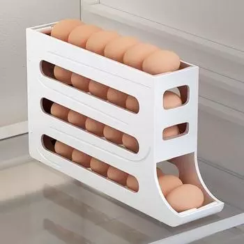 Холодильник, ящик для хранения яиц, кухонный ящик для яиц, ящик для хранения яиц, четырехслойная специальная коробка для яиц, ящик для хранения яиц белый