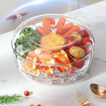 Холодильник Spins Fruit Platter Salad Compartment Box Multipurpose Cooled Vegetable Snack For