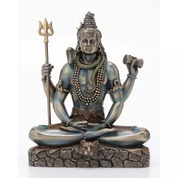 Холодная литая бронза Приключение Идол Шивы, 6 дюймов, Многоцветный