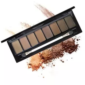 Холодная настройка, цементно-серая палитра теней для век, земляно-коричневые матовые тени для век, картофельное пюре, жемчужные блестки, 8 цветов, студенты #3