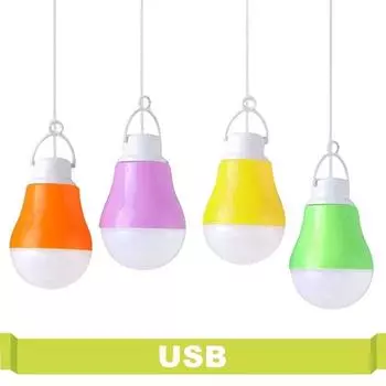 Холодное Аварийное Чтение На Открытом Воздухе 5 Вт Портативный Лампа Свет USB Шарик Ночной Светодиод Случайный Цвет random