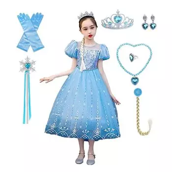 Холодное сердце Стиль Эльзы Стиль Эльзы Косплей Хэллоуин Косплей Диснеевский стиль Принцесса Диснеевский стиль Эльзы Стиль Хэллоуин День рождения Рождество Аксессуары золотой