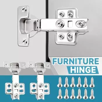 Холоднокатаная стальная гидравлическая петля для мебели, дверца шкафа, специальный комплект из 2 петель One Size белый