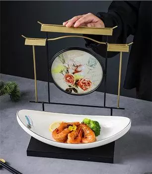 Холодные блюда креативные тарелки в китайском стиле специальная посуда художественные рыбные тарелки керамические тарелки в стиле Мин наборы тарелок и тарелок