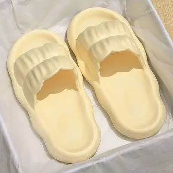 Холодные тапочки для женщин в ванной, ЭВА для домашнего использования, противоскользящие и без запаха для душа, для мужчин в помещении летом 36-37 белый