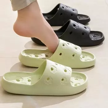 Холодные тапочки EVA для женщин и мужчин, летняя протечка в ванной, купание, бытовое использование, противоскользящие, не пахнущие ноги, использование в помещении 36-37 белый