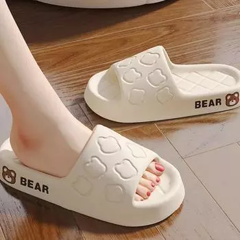 Холодные тапочки EVA для женщин и мужчин, летняя протечка в ванной, купание, бытовое использование, противоскользящие, не пахнущие ноги, использование в помещении 36-37 зелёный