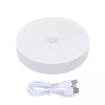 Холодный белый свет Интеллектуальный датчик движения Беспроводной светодиодный ночник для дома Спальня Аварийное автоматическое освещение USB зарядка