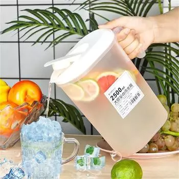 Холодный чайник с двойными кранами, смеситель для холодильника большой емкости для хранения фруктового сока, дозатор для напитков One Size белый