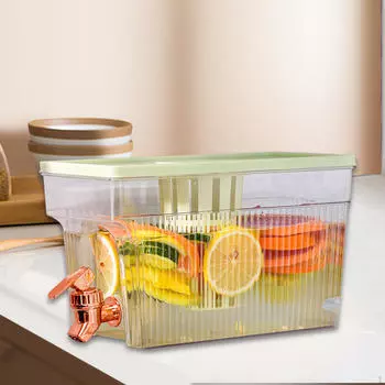 Холодный чайник с краном, кувшин для воды, контейнер большой емкости для напитков, жидких напитков Green gold faucet