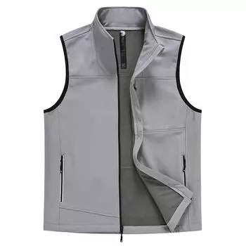Холодный гольф открытый гольф без рукавов теплая большая однотонная легкая 3XL [MoFiz] мужской жилет с флисовой подкладкой, зима, защита, ветрозащитный, верхняя одежда, одежда, куртка,