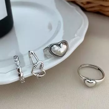 Холодный и легкий ветер манжета кольцо темперамент ежедневные ювелирные изделия мода пара кольцо девушка style 1