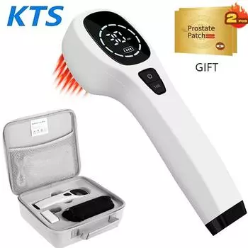 Холодный лазер KTS для человека/ветеринарного устройства 4x808nm 12X650nm для облегчения боли с подарком белый