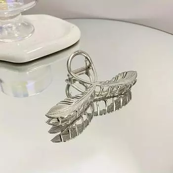 Холодный, Ретро Листопадный Зажим-краб с перьями, Объем волос, Заколки, Женская прическа Твист , Большой, Высококачественные Перекрестные Заколки