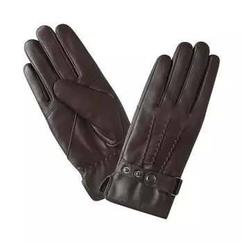 Холодный смартфон из натуральной кожи Silver Fox 3M Cotton Subline [Eadali] женские перчатки, защита, совместимость, (Овечья кожа), бархатный, (XL) коричневый