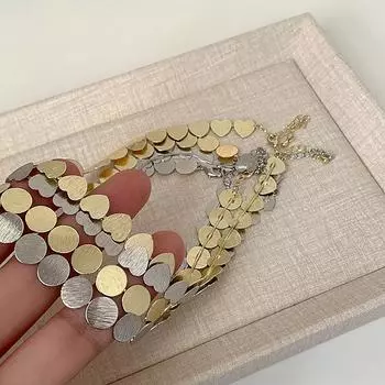 Холодный ветер матовый металлический диск любви ожерелье браслет женский тяжелый промышленный легкий роскошный высокочувствительный персонализированный шейный цепочка ключичная цепочка