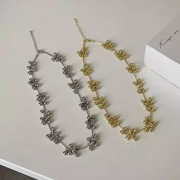 Холодный ветер металлический шар бисерное ожерелье Женский Простой Высокий Чувство Модный Тенденция Темперамент Универсальный Цепочка на Ключицу Цепочка