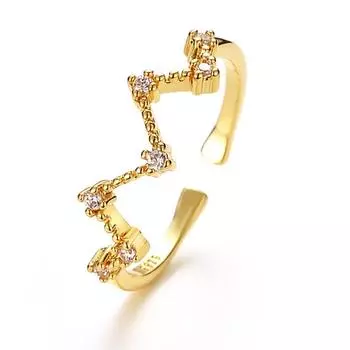 Холодный ветер персонализированное V-образное кольцо женское нишевое дизайн легкое роскошное модное открытое кольцо с высокой цветостойкостью adjustable золотой