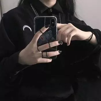 Холодный ветер, универсальное гладкое кольцо из титановой стали, кольцо-шарнир, кольцо на хвост, не выцветает, пара, указательный палец, мужчины и женщины No. 6