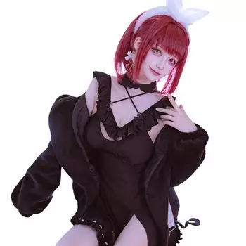 Hololive Hosho Marine Косплей Vtuber Room Wear Новый костюм [milky time] чёрный