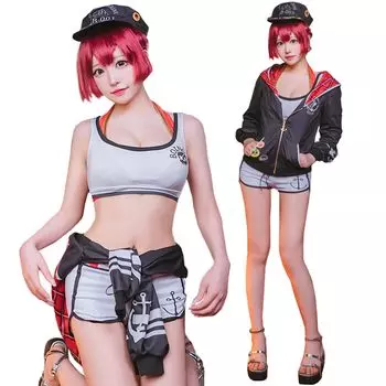 Hololive Hoshou Marin Косплей Хэллоуин VTuber Купальник Hosho Marin [молочное время]