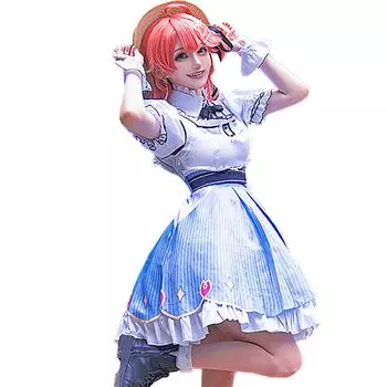Hololive Sakura Miko Cosplay One Piece Vtuber New Costume Birthday Festival [milky time]