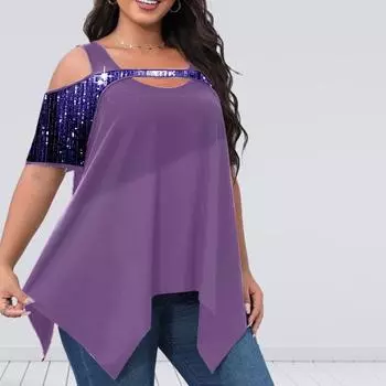 Holow Out холодный плечо с коротки 2XL темно-зеленого