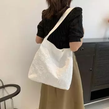 Холщовая большая сумка, маленькая свежая сумочка, модная сумка на плечо для студентов