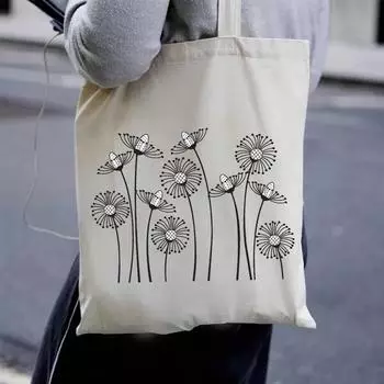 Холщовая большая сумка унисекс – модная, надежная и вместительная, 35см*40см Y335