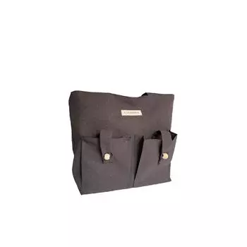 Холщовая черная сумка-тоут