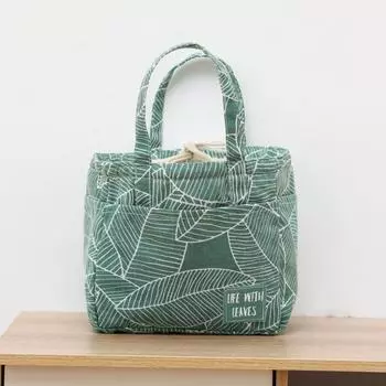 Холщовая изолированная сумка для ланча, сумка для ланча, уличная портативная сумка для еды для пикника, школьная сумка для хранения свежих продуктов, сумка-тоут 22x13x18cm