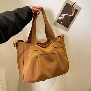 Холщовая модная сумка через плечо большой вместимости для женской сумки через плечо, новая универсальная женская повседневная однотонная сумка в Instagram для Instagram