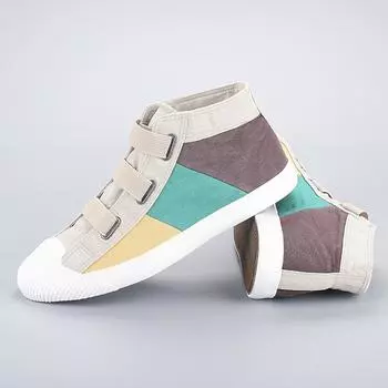 Холщовая обувь, повседневные туфли на плоской подошве, мужские высокие кроссовки на шнуровке, мужская вулканизированная обувь, прогулочная обувь соответствующего цвета, школьная обувь 38