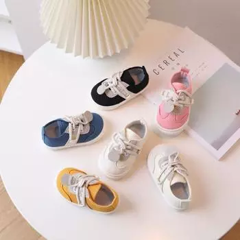 Холщовая обувь в западном стиле на мягкой подошве, повседневная, универсальная для мальчиков и девочек 23