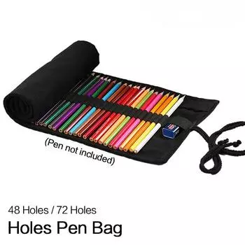 Холщовая пленка с отверстиями, свернутая ручка-карандаш, сумка-держатель, чехол для хранения