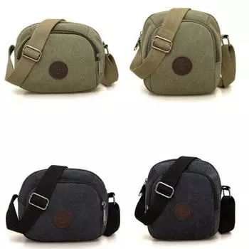 Холщовая поясная сумка из полиэстера цвета хаки, черная, коричневая, спортивная нагрудная сумка, мужская сумка на плечо, унисекс