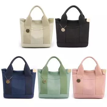 Холщовая ручная сумка с несколькими карманами, женский клатч, многофункциональная портативная сумка для работы розовый