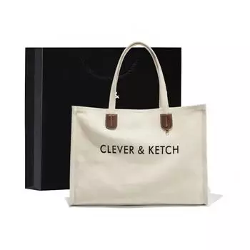 Холщовая сумка Большая сумка Женская сумка Большая сумка Повседневная сумка Сумка на плечо Бежево-белая Длина 45,5 см ширина 12 см высота 32 см белый