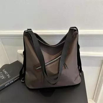 Холщовая сумка большая женская сумка 2024 новая модная корейская версия ретро ленивый ветер повседневная сумка-мессенджер большая вместительная сумка-тоут серый