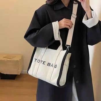 Холщовая сумка большой емкости, женская сумка, женская сумка через плечо, сумка через плечо