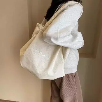 Холщовая сумка большой вместимости для поездок на работу, новая осенне-зимняя универсальная женская сумка через плечо 2023, высококачественная повседневная большая сумка