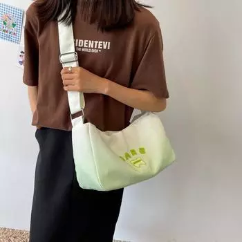 Холщовая сумка Candy, женская сумка через плечо, свежая сумка-подушка, тканевая сумка, большая вместительная сумка на плечо one size розовый