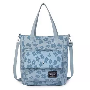 Холщовая сумка через плечо Большая сумка Женская сумка чёрный